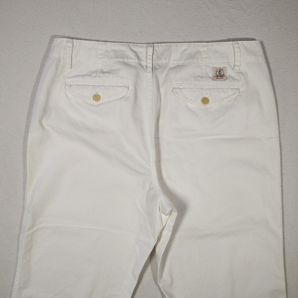 Lauren Ralph Lauren White Cotton Nautical Capri Women Size 12 Anchor Tag - Picture 12 of 16